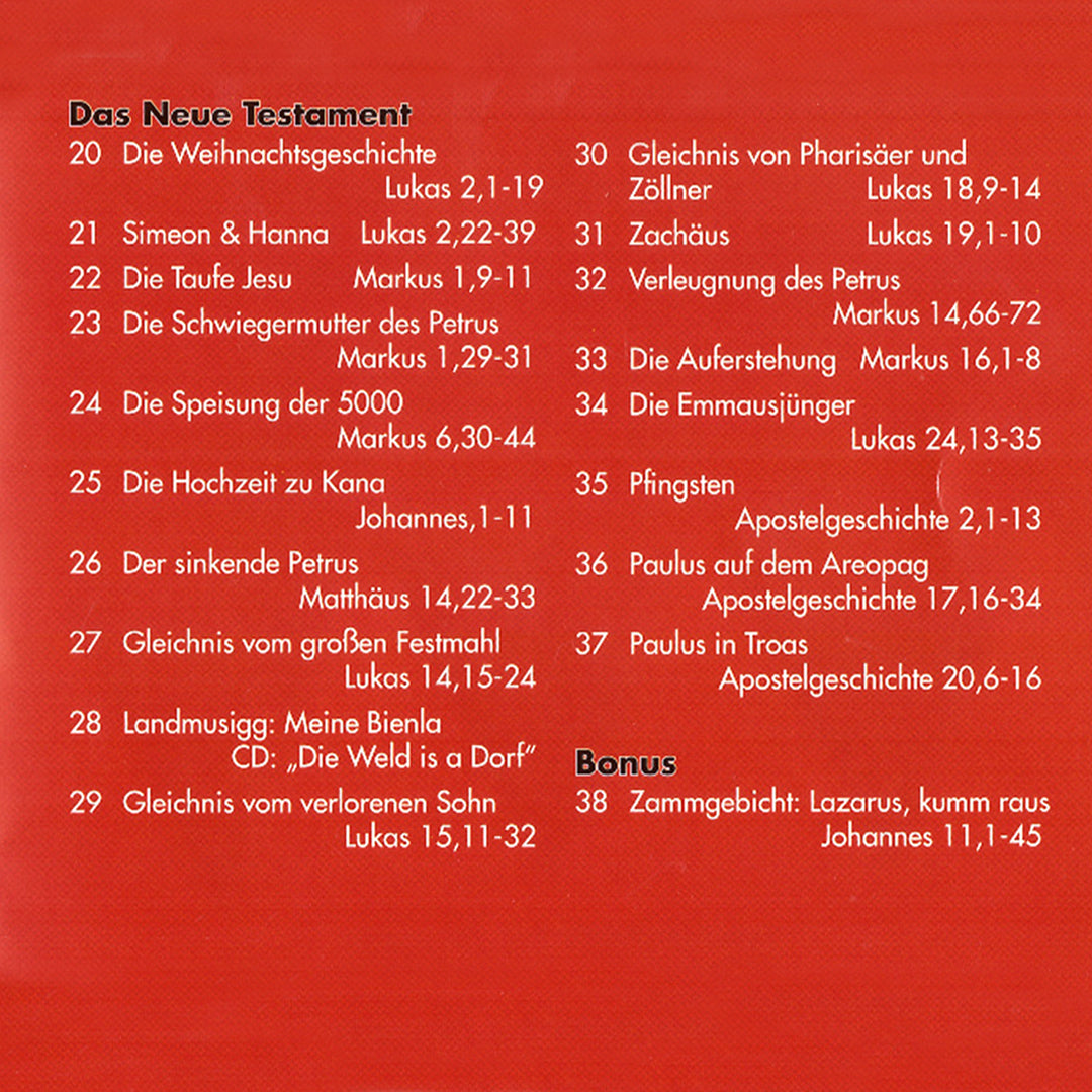 G´schichten aus der Bibel auf Fränkisch - von und mit Pfarrer Hannes Schott Teil I
